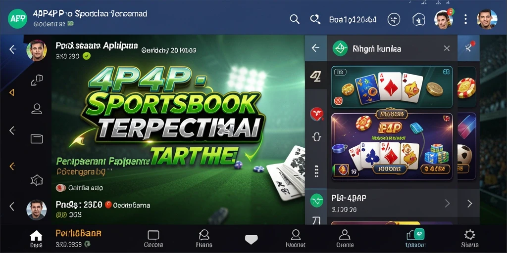 Tampilan antarmuka pengguna 4P4P yang menarik saat bermain sportsbook.