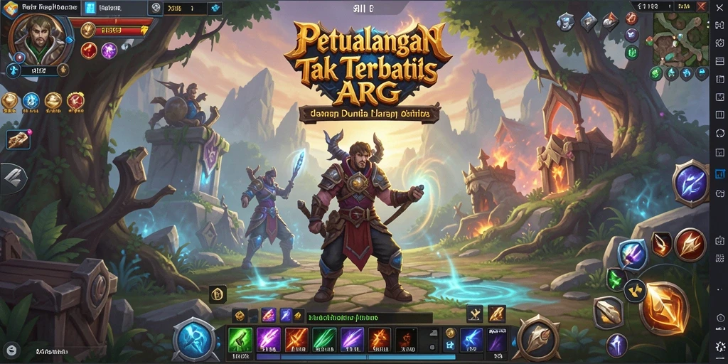 Screenshot gameplay ARPG 8II yang menunjukkan aksi pertarungan epik.