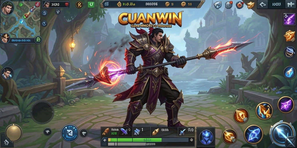 Screenshot CUANWIN menampilkan aksi seru dalam pertempuran MMORPG.