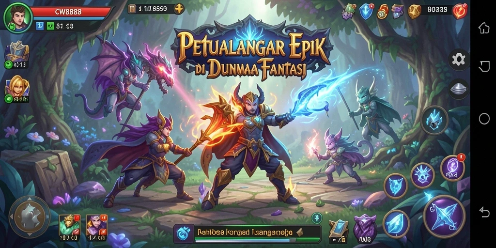 Tampilan gameplay RPG yang memukau dan penuh petualangan.