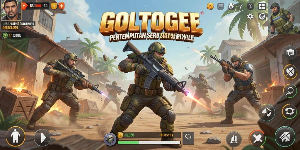 Gameplay seru GOLTOGEL dalam pertempuran Battle Royale.
