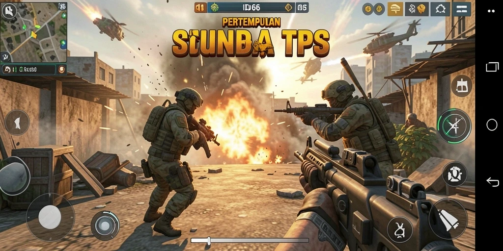 Tangkapan layar gameplay ID66 dengan pertempuran TPS yang intens.