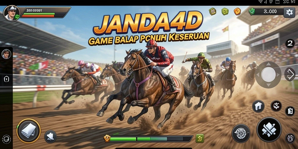 Tampilan gameplay balap yang mendebarkan dari JANDA4D.