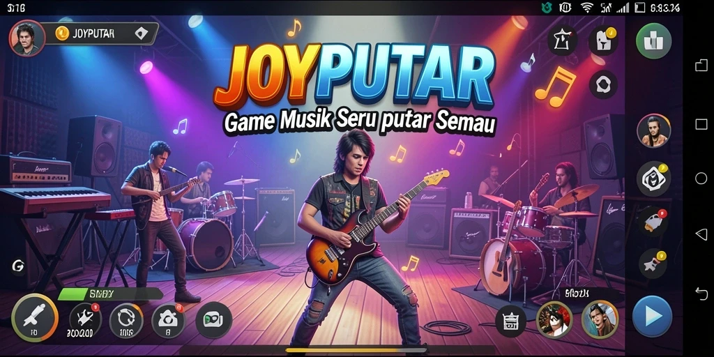 Tampilan permainan musik yang menarik dan interaktif di JOYPUTAR.