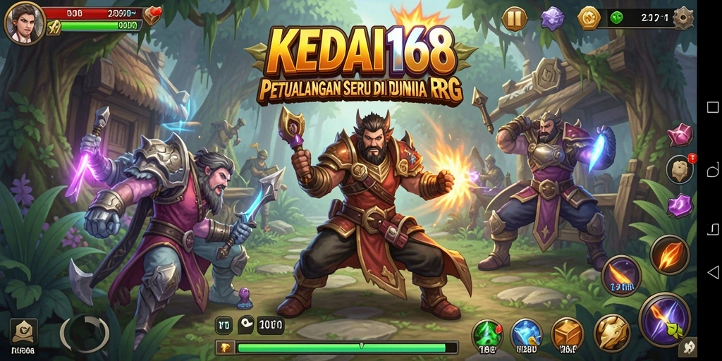 Tampilan gameplay menarik dengan strategi RPG yang mendalam.