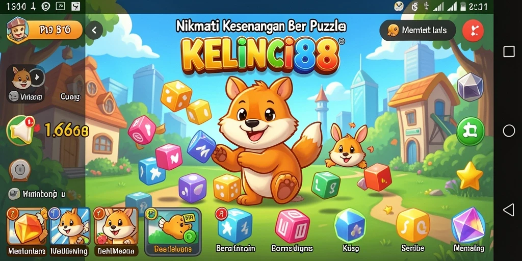 Tampilan gameplay <strong>KELINCI88</strong> yang menarik dan penuh warna.