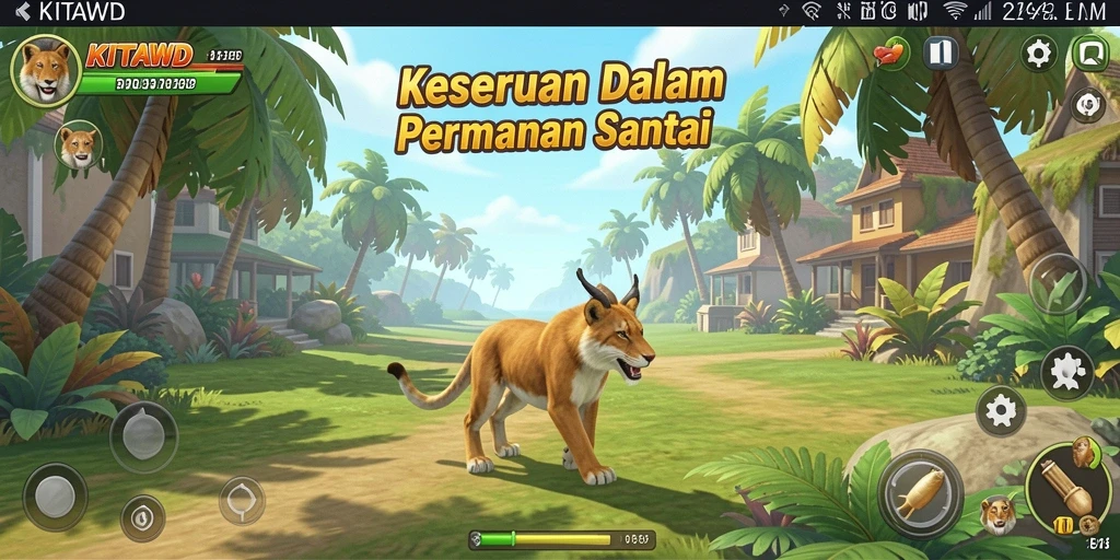 Tampilan gameplay yang menenangkan dan seru di KITAWD.