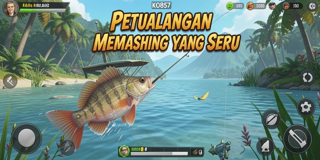 Tangkapan besar dalam game KO857 yang menampilkan keindahan alam bawah laut.