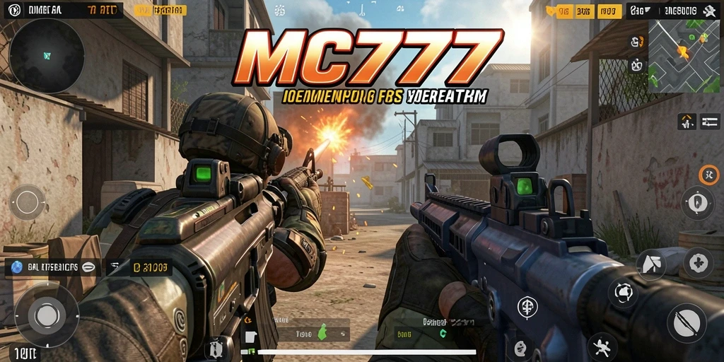 Gameplay mendebarkan dalam MC777 dengan aksi FPS yang intens.