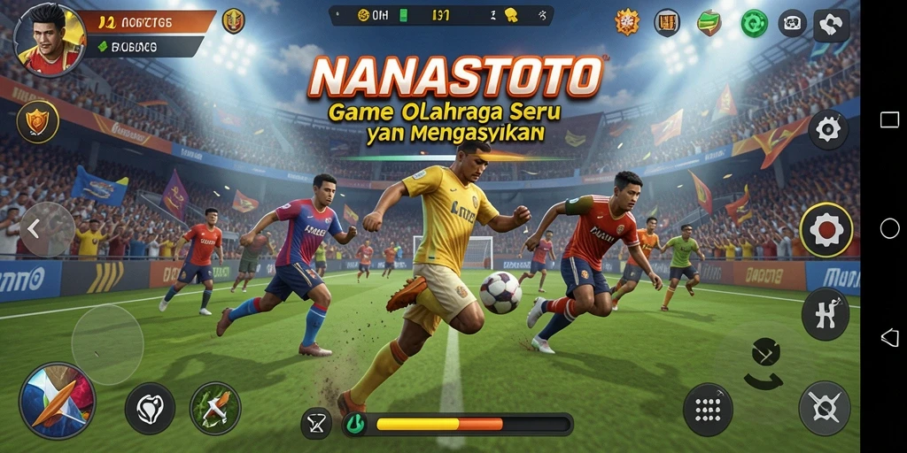 Screenshot NANASTOTO menampilkan gameplay olahraga yang menarik dan interaktif.