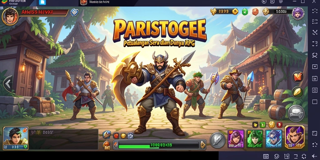 Tampilan gameplay menakjubkan di PARISTOGEL dengan aksi RPG yang mendebarkan.
