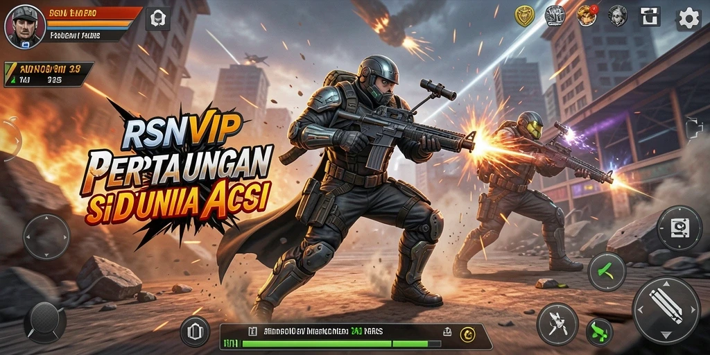 Tampilan gameplay RSNVIP yang menegangkan dan penuh aksi.