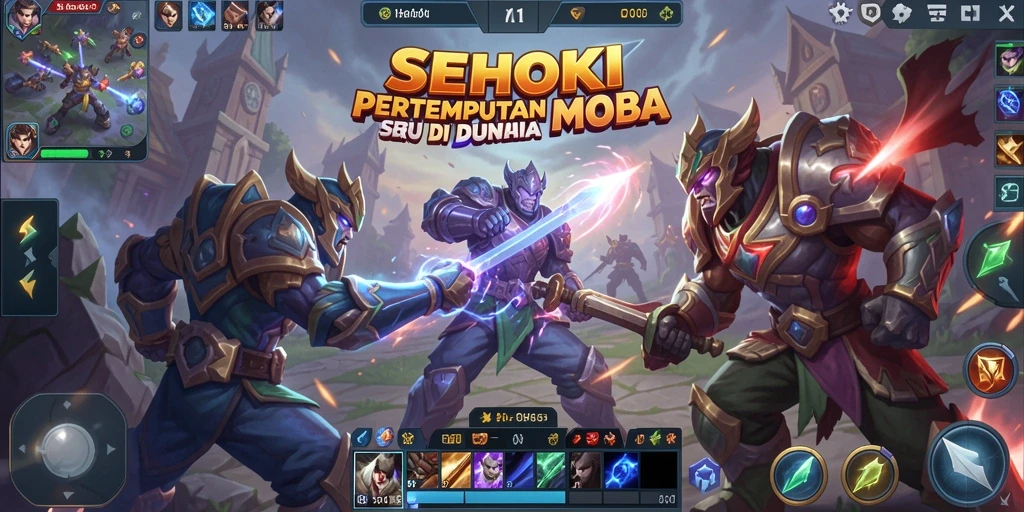 Tangkapan layar gameplay SEHOKI menampilkan aksi seru di arena pertempuran MOBA.
