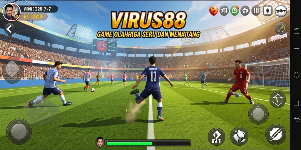 Tampilan gameplay yang menarik dan dinamis di VIRUS88.