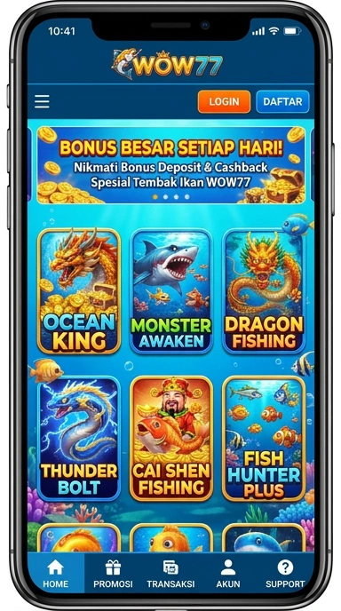 Tampilan antarmuka wow77 yang sederhana dan intuitif.